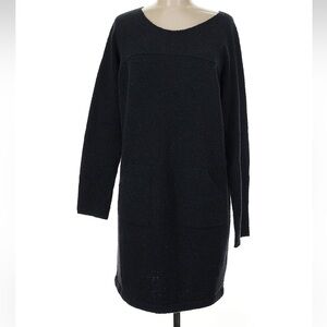 Peruvian Connection Grey Scoop Neck Sweater Dress Women’s Size Medium Large M L